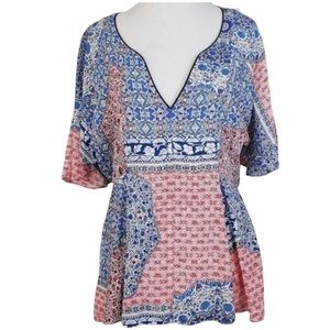 Sanctuary Boho Patchwork Pattern Top